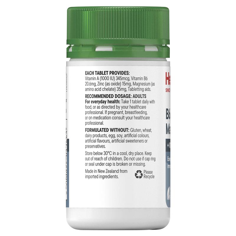 Healtheries B6 Zinc & Magnesium with Vitamin A 90 Tablets - Image 2