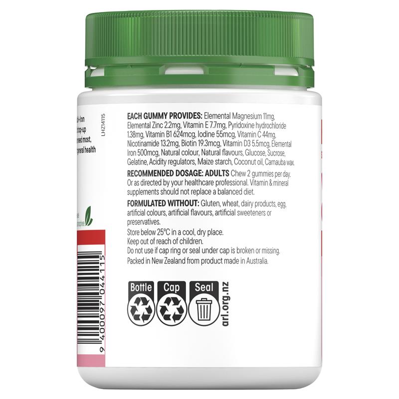 Healtheries Adult High Strength Women's Multi + Iron Gummy 50 Gummies - Image 2