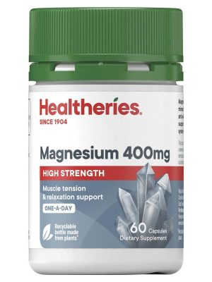 Healtheries Magnesium 400mg High Strength One-A-Day 60 Capsules