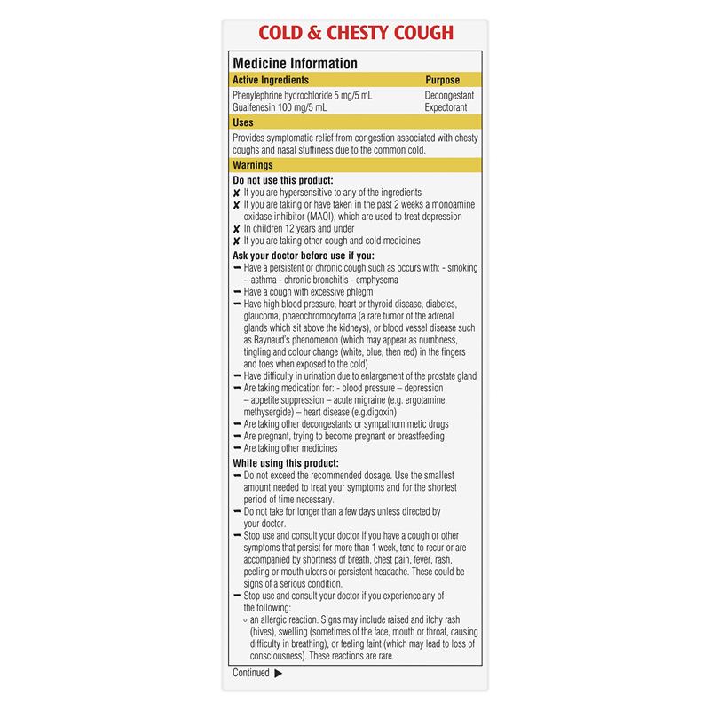Robitussin Cold & Chesty Cough 200ml - Image 2