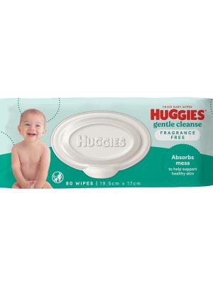 Huggies Fragrance Free Wipes 80 Pack