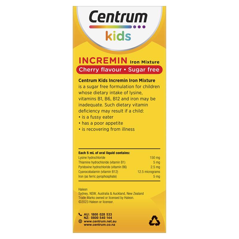 Centrum Kids Incremin Iron Mixture 200ml - Image 3
