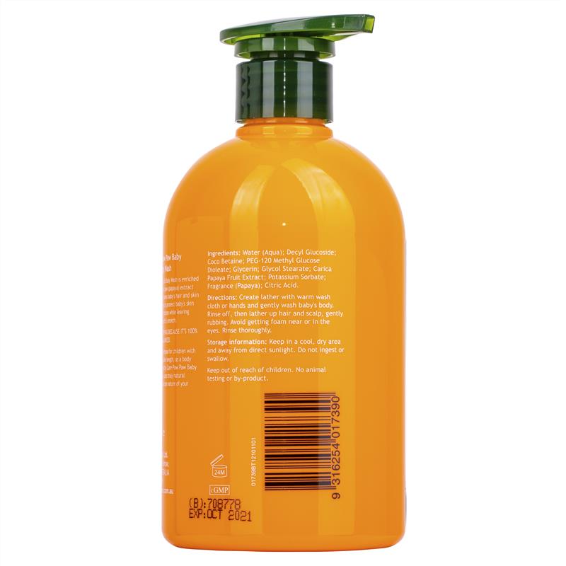 Healthy Care All Natural Paw Paw Baby Shampoo & Body Wash 500ml - Image 2
