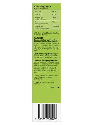 Hydralyte Electrolyte Effervescent Lemon Lime 20 Tablets