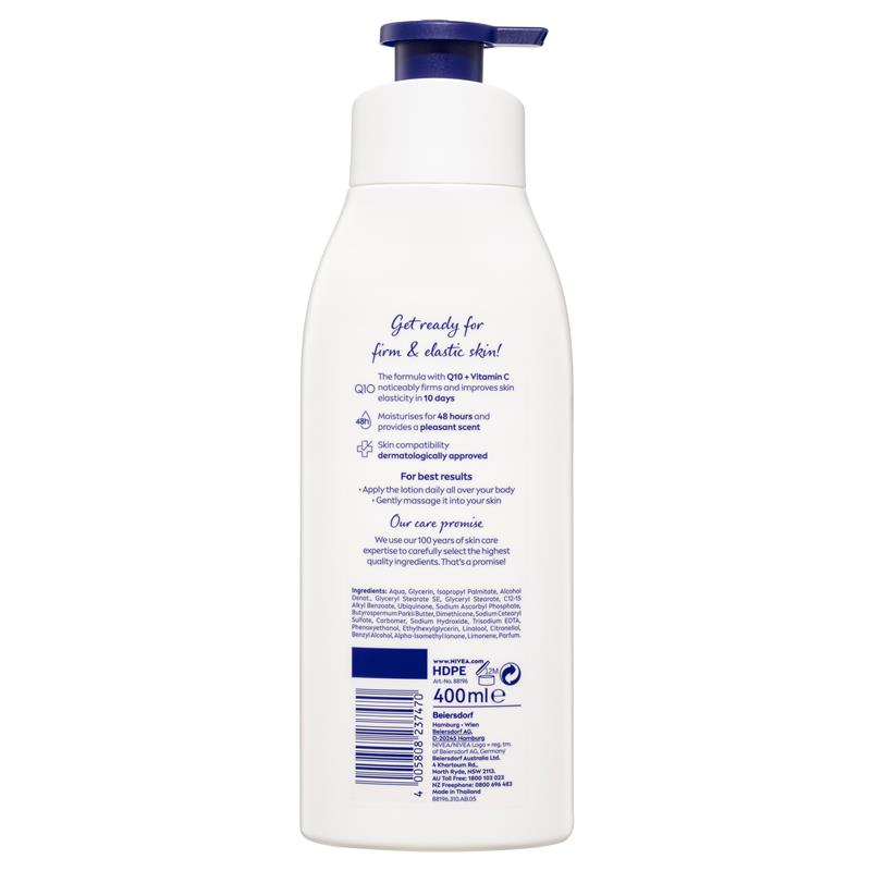 Nivea Body Firming Lotion Q10 Plus Vitamin C Normal Skin 400ml - Image 2