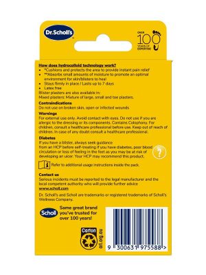 Scholl Blister Plasters Hydrocolloid Large 5 Pack