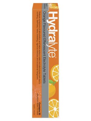 Hydralyte Electrolyte Effervescent Orange 20 Tablets
