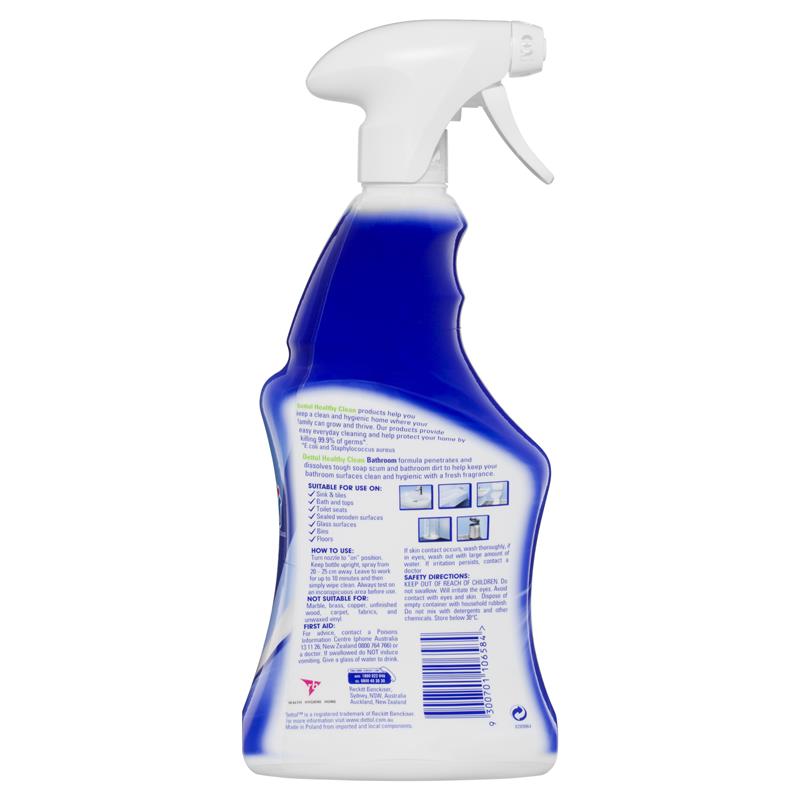 Dettol Healthy Clean Spray Cleaner Bathroom Trigger 500ml - Image 2